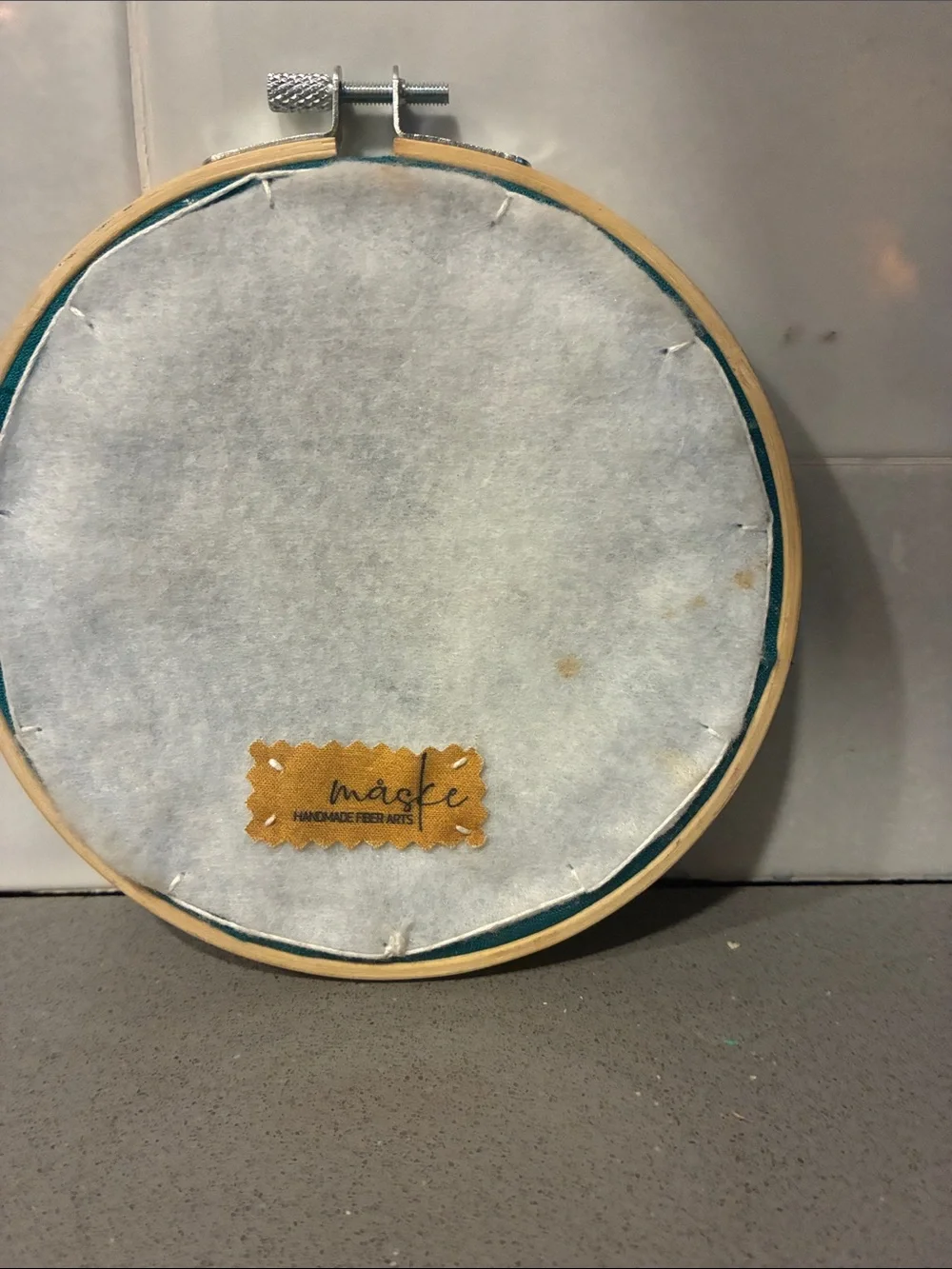 Explore Embroidery Hoop Wall Art - Teal and Gold